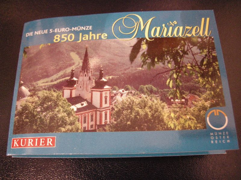(afbeelding voor) 5 Euromunt Oostenrijk 2007 Mariazell FDC in Blister ( 2 )